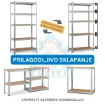 Metalna galvanizovana polica prilagodljiva na vise nacina