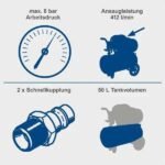 Kompresor za vazduh 50,0 l 8 bar HC52DC Scheppach - Slika 3