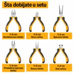 Sadržaj seta mini klešta INGCO HMPS06115